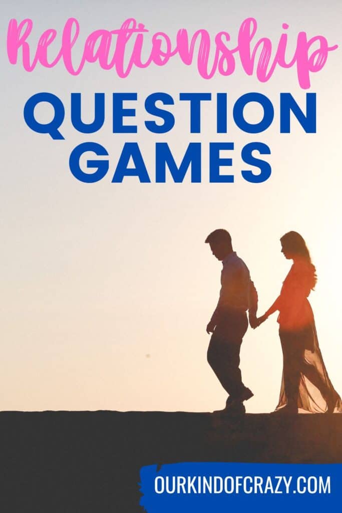 relationship question games with couple holding hands, walking.