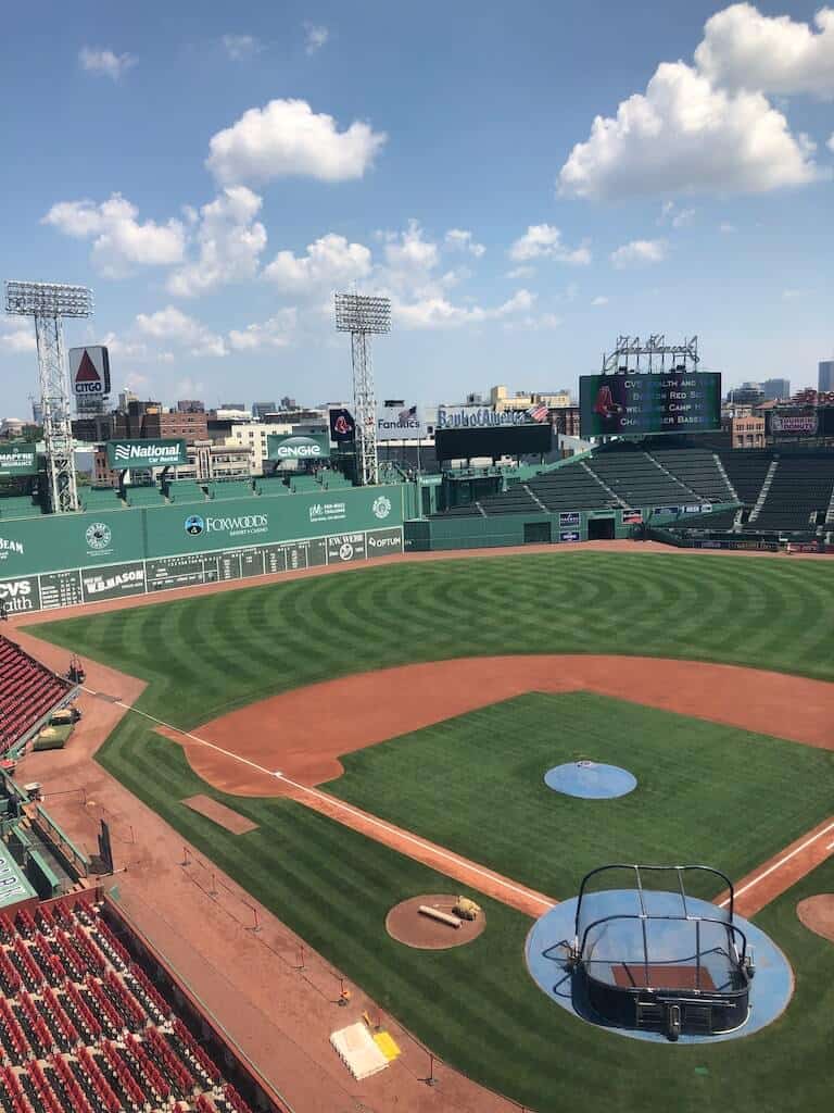 Fenway park from the stands. 