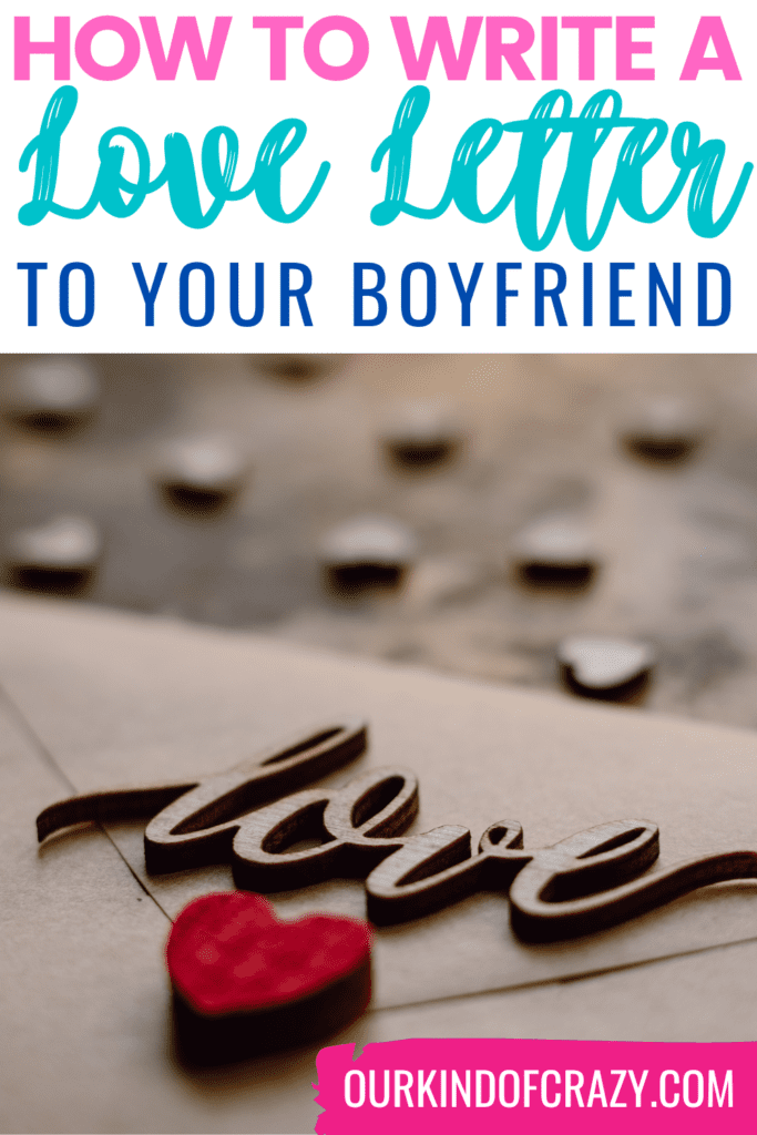 image reads "how to write a love letter to your boyfriend" and shows a letter with the word "love" and a heart on it.